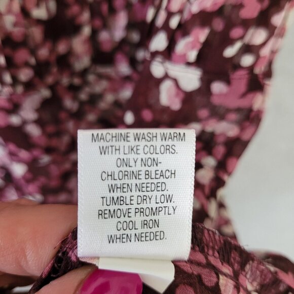 Apt 9 Pintuck Flutter Sleeve Blouse Womens 1X Semi Sheer Classy Silky Career - Picture 8 of 8